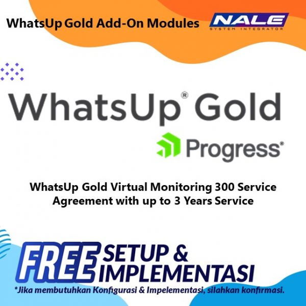 WhatsUp Gold Virtual Monitoring 300 Service Agreement with up to 3 Years Service