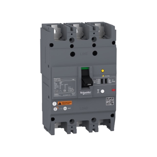 34 Schneider EZCV250H3225 3P Ir 225 A EasyPact EZCV250 N/H Moulded Case Circuit Breaker - Gambar 1